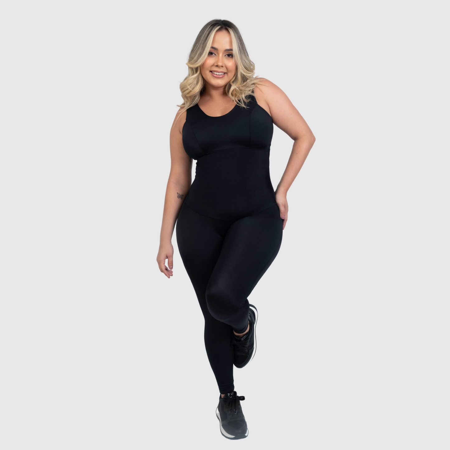 Enterizo largo con escote en espalda y control de abdomen