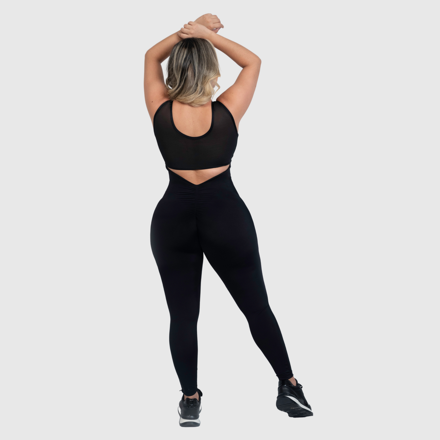 Enterizo largo con escote en espalda y control de abdomen