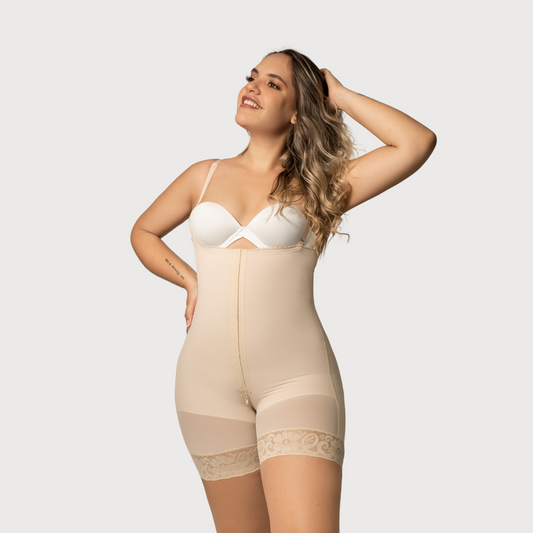 Faja media pierna con espalda strapless con siliconado - FJA1231