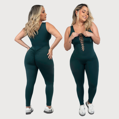 Enterizo largo de cordón con control de abdomen