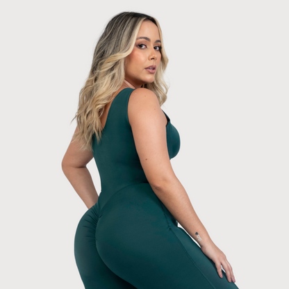 Enterizo largo de cierre con control de abdomen