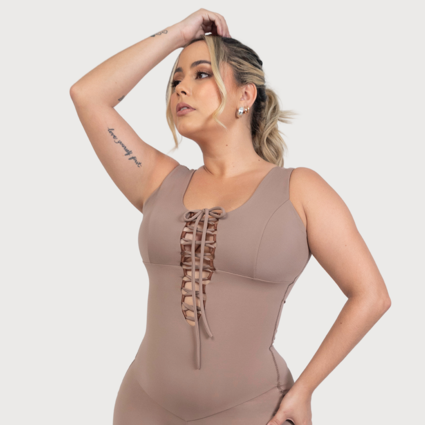 Enterizo largo de cordón con control de abdomen