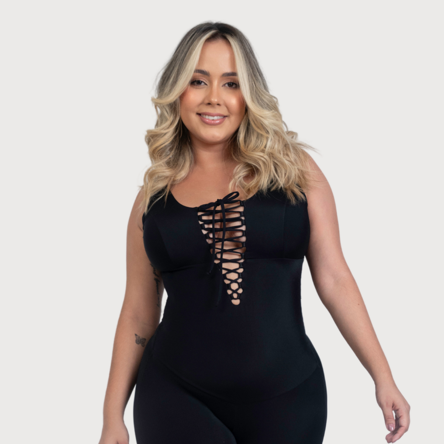 Enterizo largo de cordón con control de abdomen