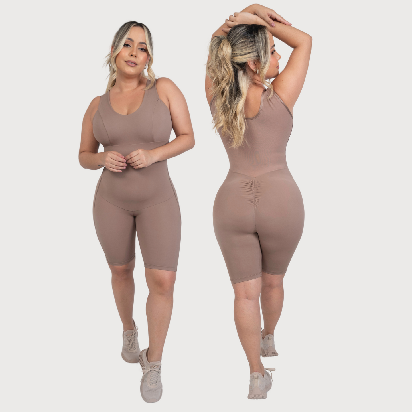 Enterizo cubierto corto con control de abdomen