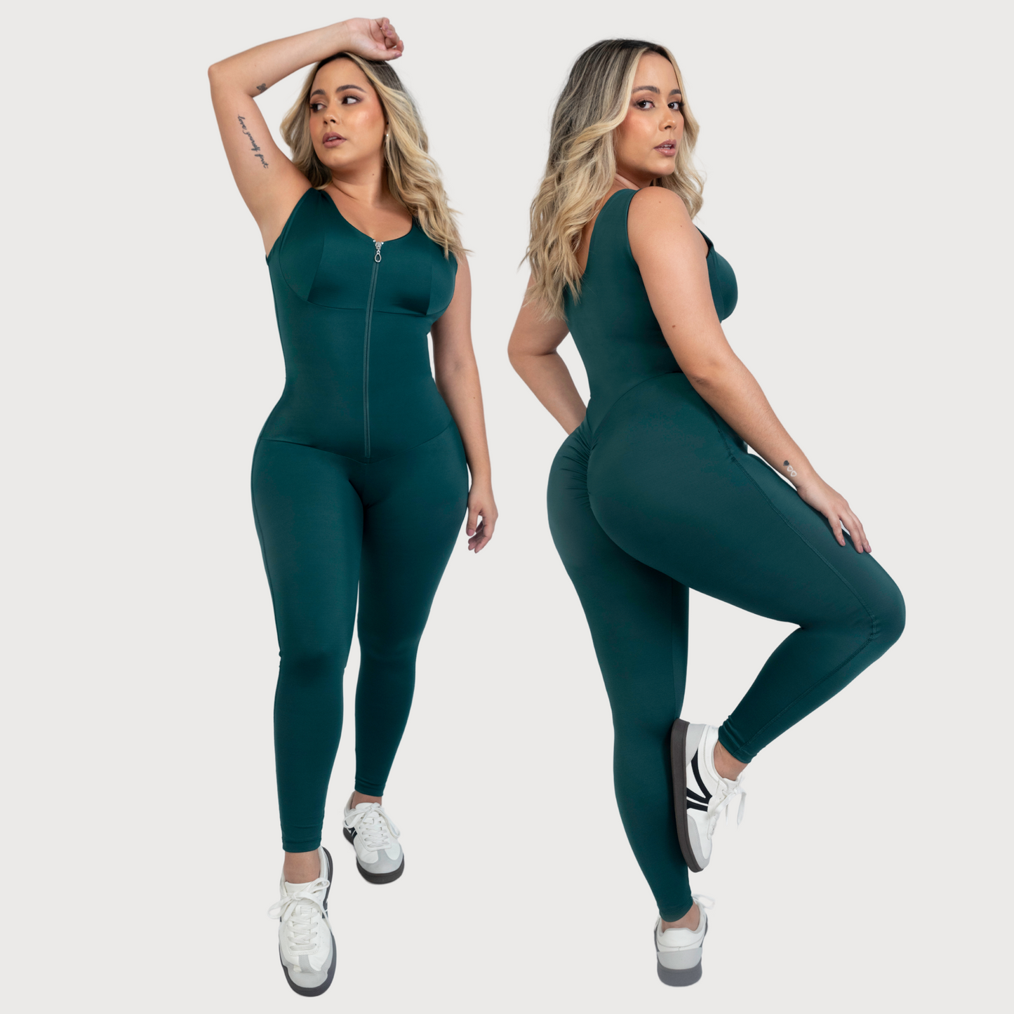 Enterizo largo de cierre con control de abdomen