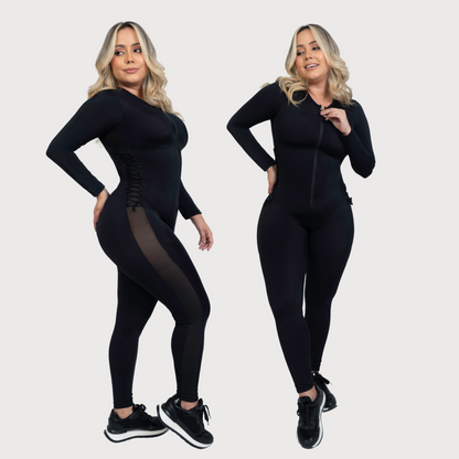 Enterizo largo con cordón lateral y control de abdomen