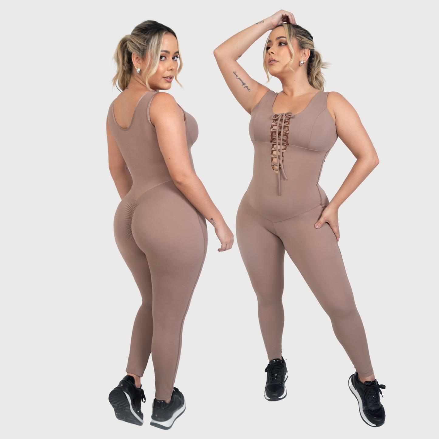 Enterizo largo de cordón con control de abdomen